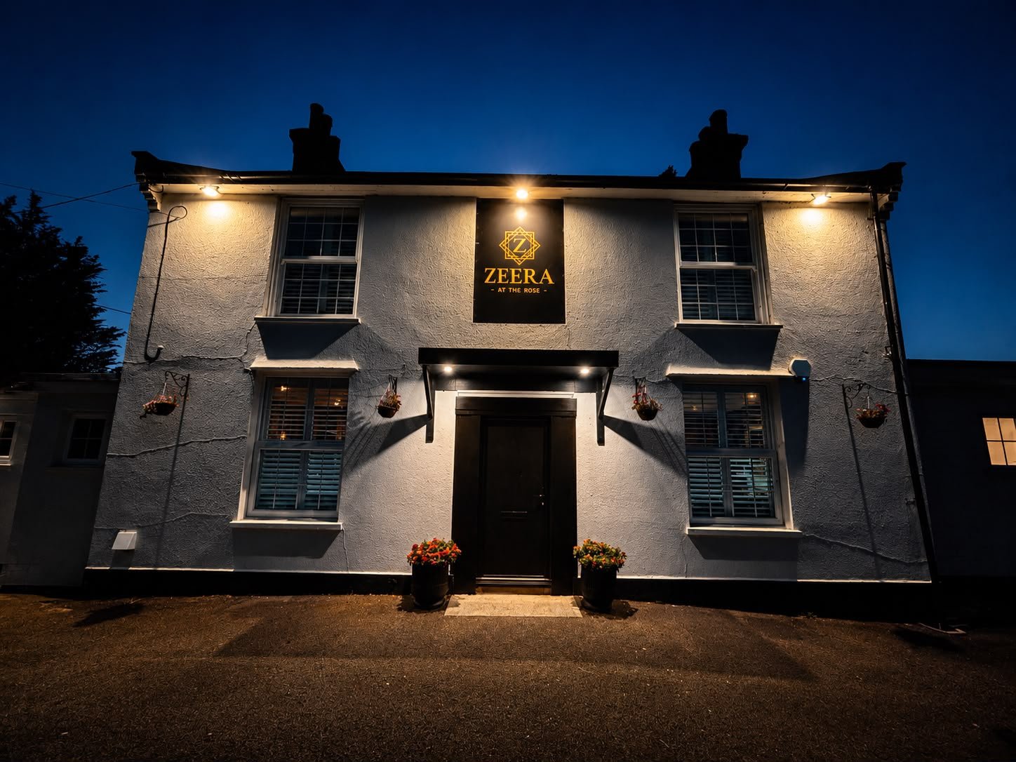 Zeera At The Rose exterior at night